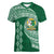 Tonga Lahaina High School Women V Neck T Shirt Traditional Ngatu and Polynesian Pattern LT03 Female Green - Polynesian Pride