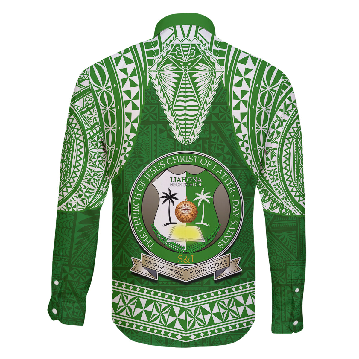 Tonga Liahona High School Family Matching Off Shoulder Maxi Dress and Hawaiian Shirt Traditional Ngatu and Polynesian Pattern LT03 - Polynesian Pride