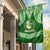 Tonga Liahona High School Garden Flag Traditional Ngatu and Polynesian Pattern LT03 House Flag Green - Polynesian Pride