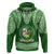 Tonga Liahona High School Hoodie Traditional Ngatu and Polynesian Pattern LT03 Pullover Hoodie Green - Polynesian Pride