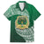 Tonga Saineha High School Family Matching Long Sleeve Bodycon Dress and Hawaiian Shirt Traditional Ngatu and Polynesian Pattern LT03 Dad's Shirt - Short Sleeve Green - Polynesian Pride