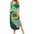 Tonga Saineha High School Family Matching Summer Maxi Dress and Hawaiian Shirt Traditional Ngatu and Polynesian Pattern LT03 Mom's Dress Green - Polynesian Pride