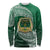 Tonga Saineha High School Long Sleeve Shirt Traditional Ngatu and Polynesian Pattern LT03 Unisex Green - Polynesian Pride