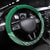 Tonga Saineha High School Steering Wheel Cover Traditional Ngatu and Polynesian Pattern LT03 Universal Fit Green - Polynesian Pride