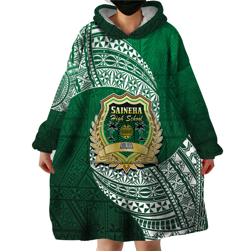 Tonga Saineha High School Wearable Blanket Hoodie Traditional Ngatu and Polynesian Pattern LT03 - Polynesian Pride
