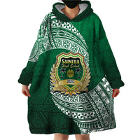 Tonga Saineha High School Wearable Blanket Hoodie Traditional Ngatu and Polynesian Pattern LT03 - Polynesian Pride
