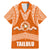 Tonga Tailulu College Family Matching Mermaid Dress and Hawaiian Shirt Traditional Ngatu and Polynesian Pattern LT03 Dad's Shirt - Short Sleeve Orange - Polynesian Pride