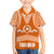 Tonga Tailulu College Family Matching Off Shoulder Short Dress and Hawaiian Shirt Traditional Ngatu and Polynesian Pattern LT03 Son's Shirt Orange - Polynesian Pride