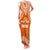 Tonga Tailulu College Family Matching Tank Maxi Dress and Hawaiian Shirt Traditional Ngatu and Polynesian Pattern LT03 Mom's Dress Orange - Polynesian Pride