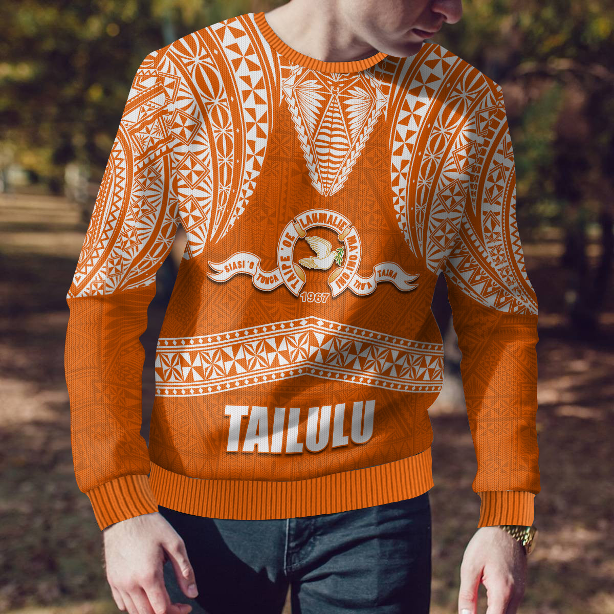 Tonga Tailulu College Ugly Christmas Sweater Traditional Ngatu and Polynesian Pattern LT03 - Polynesian Pride