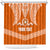 Tonga Tailulu College Shower Curtain Traditional Ngatu and Polynesian Pattern LT03 Orange - Polynesian Pride