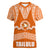 Tonga Tailulu College Women V Neck T Shirt Traditional Ngatu and Polynesian Pattern LT03 Female Orange - Polynesian Pride