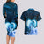 Dolphin Couple Love Story Valentine Day Couples Matching Long Sleeve Bodycon Dress and Hawaiian Shirt With Polynesian Tribal Tattoo Blue Style LT03 - Polynesian Pride