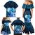 Dolphin Couple Love Story Valentine Day Family Matching Mermaid Dress and Hawaiian Shirt With Polynesian Tribal Tattoo Blue Style LT03 - Polynesian Pride