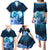 Dolphin Couple Love Story Valentine Day Family Matching Puletasi and Hawaiian Shirt With Polynesian Tribal Tattoo Blue Style LT03 - Polynesian Pride