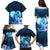 Dolphin Couple Love Story Valentine Day Family Matching Puletasi and Hawaiian Shirt With Polynesian Tribal Tattoo Blue Style LT03 - Polynesian Pride