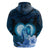 Dolphin Couple Love Story Valentine Day Hoodie With Polynesian Tribal Tattoo Blue Style LT03 - Polynesian Pride