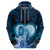 Dolphin Couple Love Story Valentine Day Hoodie With Polynesian Tribal Tattoo Blue Style LT03 - Polynesian Pride