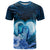 Dolphin Couple Love Story Valentine Day T Shirt With Polynesian Tribal Tattoo Blue Style LT03 Blue - Polynesian Pride