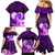 Dolphin Couple Love Story Valentine Day Family Matching Mermaid Dress and Hawaiian Shirt With Polynesian Tribal Tattoo Purple Style LT03 - Polynesian Pride