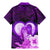 Dolphin Couple Love Story Valentine Day Family Matching Mermaid Dress and Hawaiian Shirt With Polynesian Tribal Tattoo Purple Style LT03 - Polynesian Pride