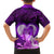 Dolphin Couple Love Story Valentine Day Family Matching Puletasi and Hawaiian Shirt With Polynesian Tribal Tattoo Purple Style LT03 - Polynesian Pride