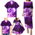 Dolphin Couple Love Story Valentine Day Family Matching Puletasi and Hawaiian Shirt With Polynesian Tribal Tattoo Purple Style LT03 - Polynesian Pride