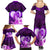 Dolphin Couple Love Story Valentine Day Family Matching Summer Maxi Dress and Hawaiian Shirt With Polynesian Tribal Tattoo Purple Style LT03 - Polynesian Pride