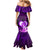 Dolphin Couple Love Story Valentine Day Mermaid Dress With Polynesian Tribal Tattoo Purple Style LT03 - Polynesian Pride