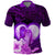 Dolphin Couple Love Story Valentine Day Polo Shirt With Polynesian Tribal Tattoo Purple Style LT03 Purple - Polynesian Pride