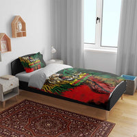 Aotearoa One Love Bedding Set Reggae Lion with Kakahu Huruhuru LT03 - Polynesian Pride