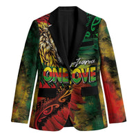 Aotearoa One Love Blazer Reggae Lion with Kakahu Huruhuru LT03 Unisex Black - Polynesian Pride