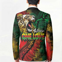 Aotearoa One Love Blazer Reggae Lion with Kakahu Huruhuru LT03 - Polynesian Pride