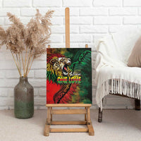 Aotearoa One Love Canvas Wall Art Reggae Lion with Kakahu Huruhuru LT03 - Polynesian Pride