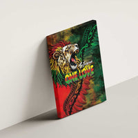 Aotearoa One Love Canvas Wall Art Reggae Lion with Kakahu Huruhuru LT03 - Polynesian Pride