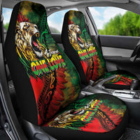 Aotearoa One Love Car Seat Cover Reggae Lion with Kakahu Huruhuru LT03 - Polynesian Pride