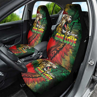 Aotearoa One Love Car Seat Cover Reggae Lion with Kakahu Huruhuru LT03 - Polynesian Pride