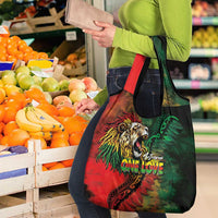 Aotearoa One Love Grocery Bag Reggae Lion with Kakahu Huruhuru LT03 - Polynesian Pride