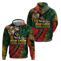 Aotearoa One Love Hoodie Reggae Lion with Kakahu Huruhuru LT03 - Polynesian Pride