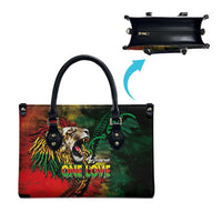 Aotearoa One Love Leather Bag Reggae Lion with Kakahu Huruhuru LT03 - Polynesian Pride