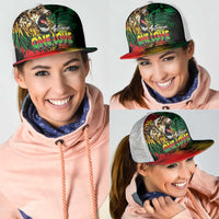 Aotearoa One Love Mesh Trucker Cap Reggae Lion with Kakahu Huruhuru LT03 - Polynesian Pride