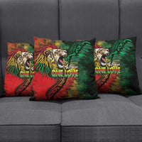 Aotearoa One Love Pillow Cover Reggae Lion with Kakahu Huruhuru LT03 - Polynesian Pride