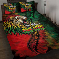 Aotearoa One Love Quilt Bed Set Reggae Lion with Kakahu Huruhuru