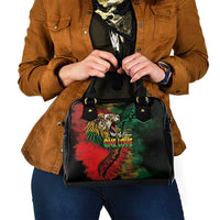 Aotearoa One Love Shoulder Handbag Reggae Lion with Kakahu Huruhuru LT03 - Polynesian Pride