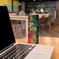 Aotearoa One Love Skinny Tumbler Reggae Lion with Kakahu Huruhuru LT03 - Polynesian Pride