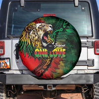 Aotearoa One Love Spare Tire Cover Reggae Lion with Kakahu Huruhuru LT03 Black - Polynesian Pride
