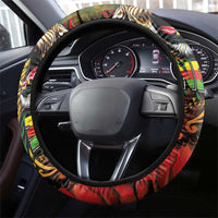 Aotearoa One Love Steering Wheel Cover Reggae Lion with Kakahu Huruhuru LT03 - Polynesian Pride