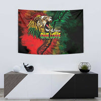 Aotearoa One Love Tapestry Reggae Lion with Kakahu Huruhuru LT03 - Polynesian Pride