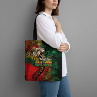 Aotearoa One Love Tote Bag Reggae Lion with Kakahu Huruhuru LT03 - Polynesian Pride