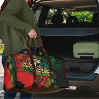 Aotearoa One Love Travel Bag Reggae Lion with Kakahu Huruhuru LT03 - Polynesian Pride
